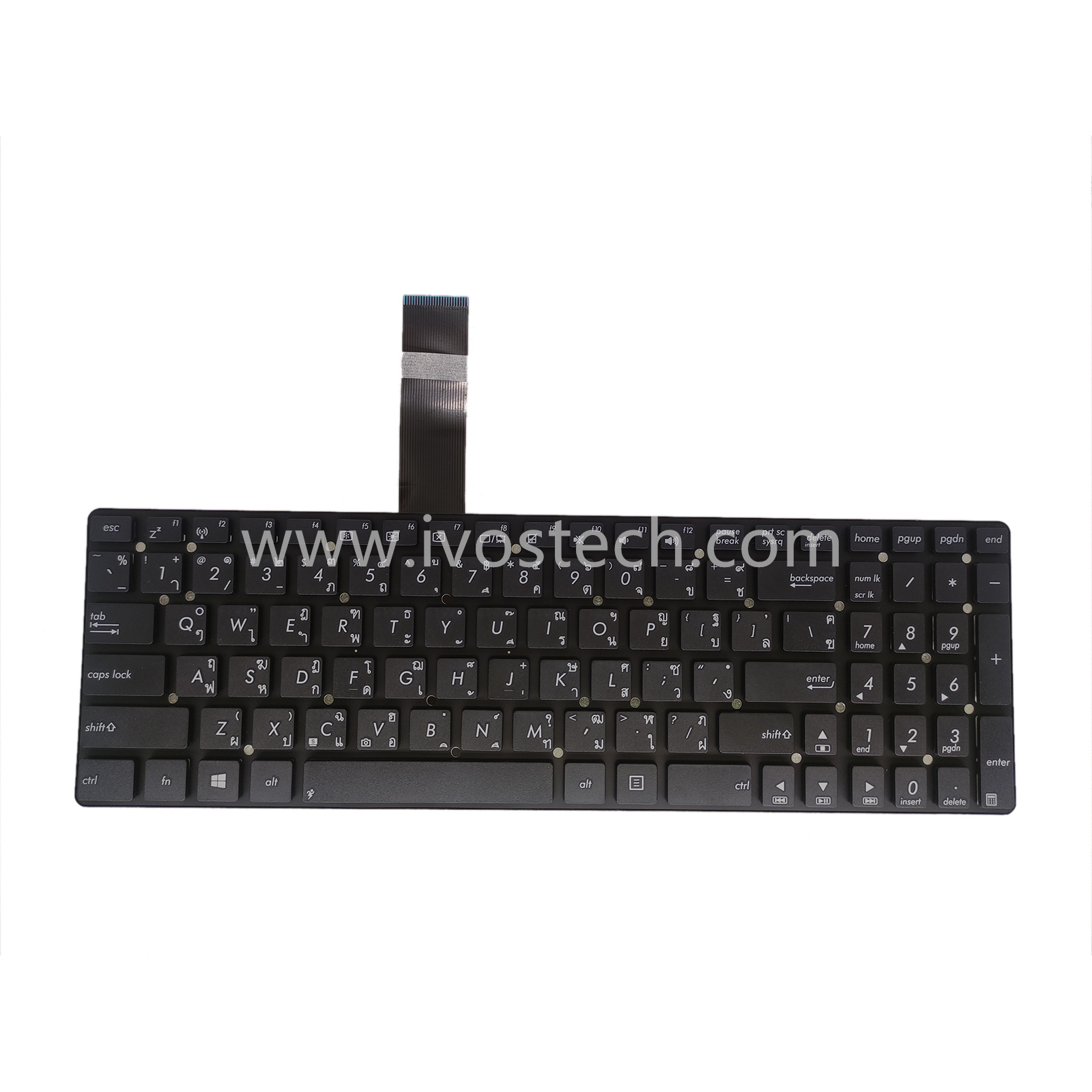 0KNB0-6125TA00 Laptop Replacement Keyboard for ASUS X751 K55 K75 A55 – TI Standard
