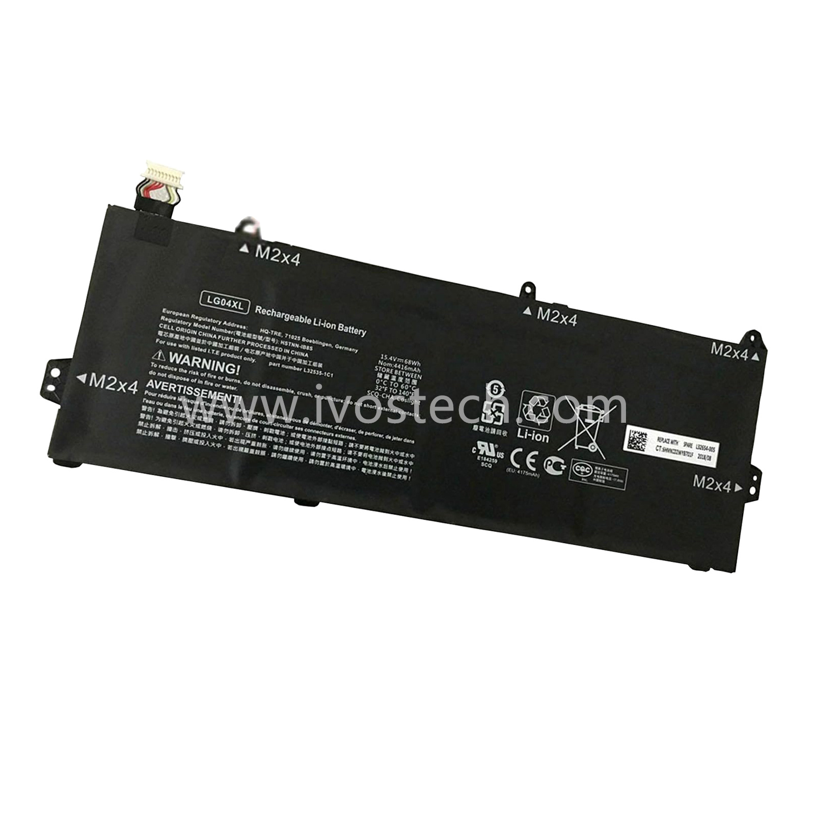 LG04XL 68Wh 15.4V Replacement Laptop Battery for HP Pavilion 15-CS series