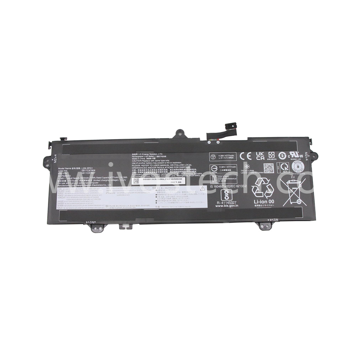 L20L3PG1 5B11C87807 57Wh 11.58V Replacement Laptop Battery for Lenovo 14W G2 82N8 82N9