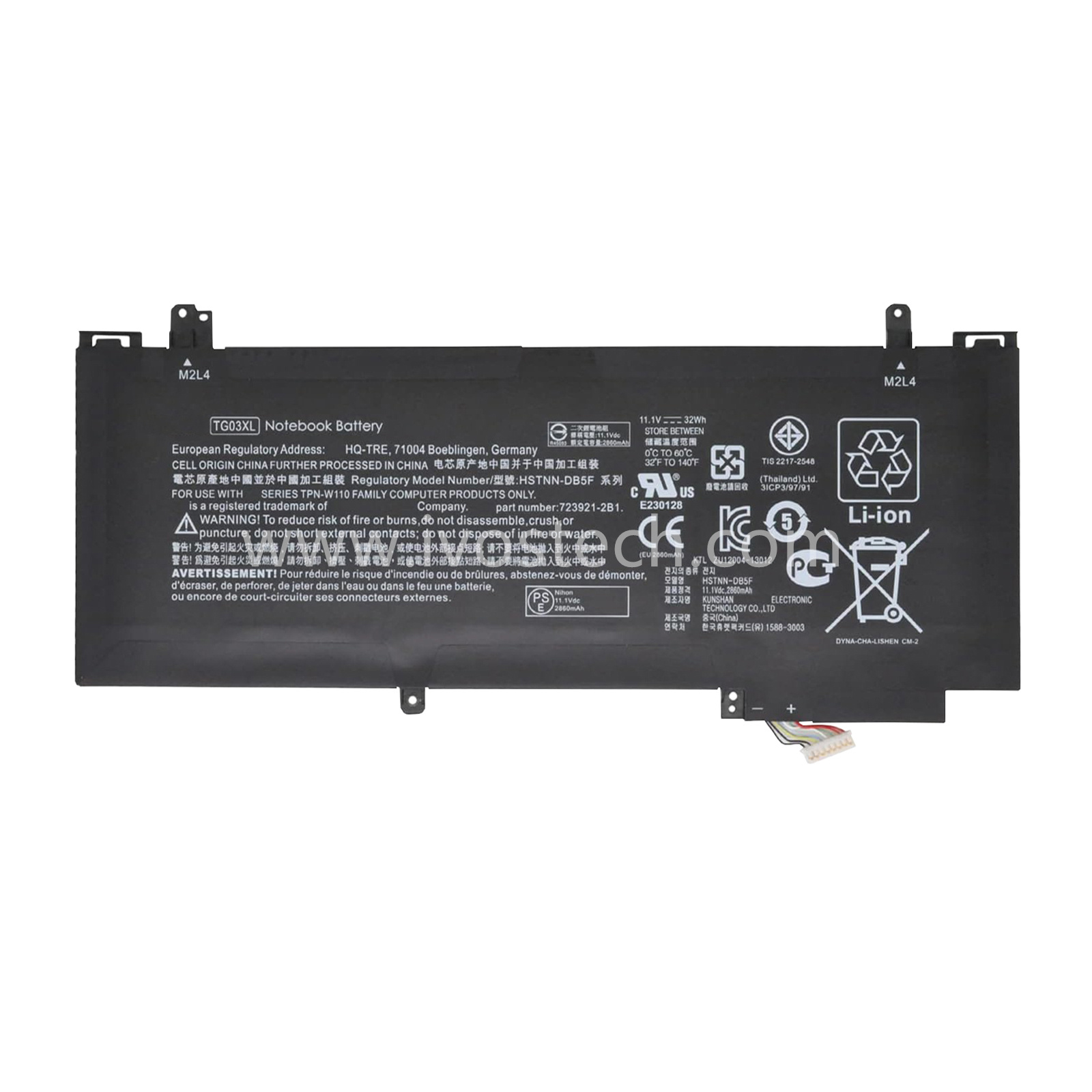 TG03XL 32Wh 11.1V Replacement Laptop Battery for HP Split X2 13-F 13-G 13.3″ Series