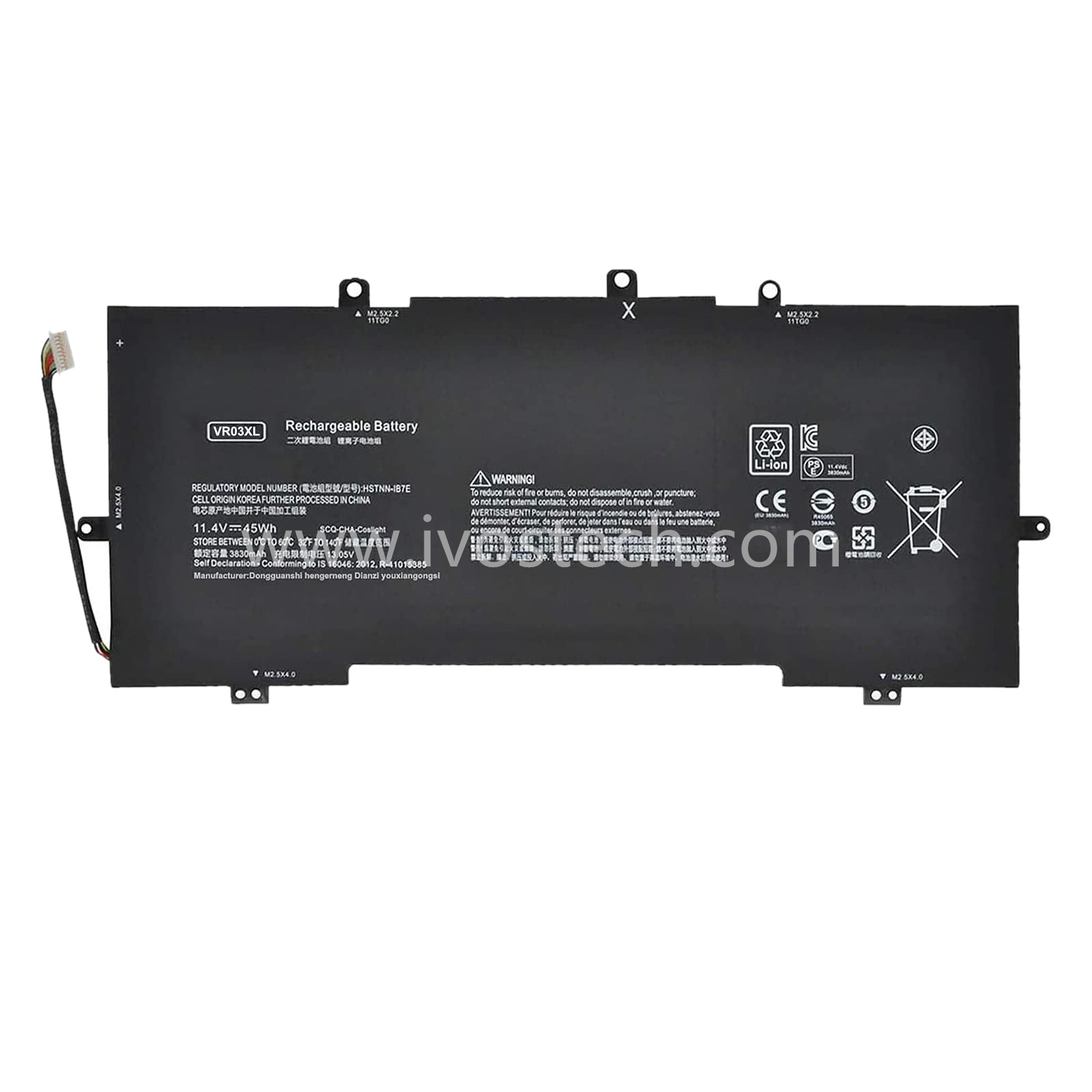 VR03XL 45Wh 11.4V Replacement Laptop Battery for HP Envy 13-D 13-D010NW 13-D011NW 13-D020NW 13-D150NW Series