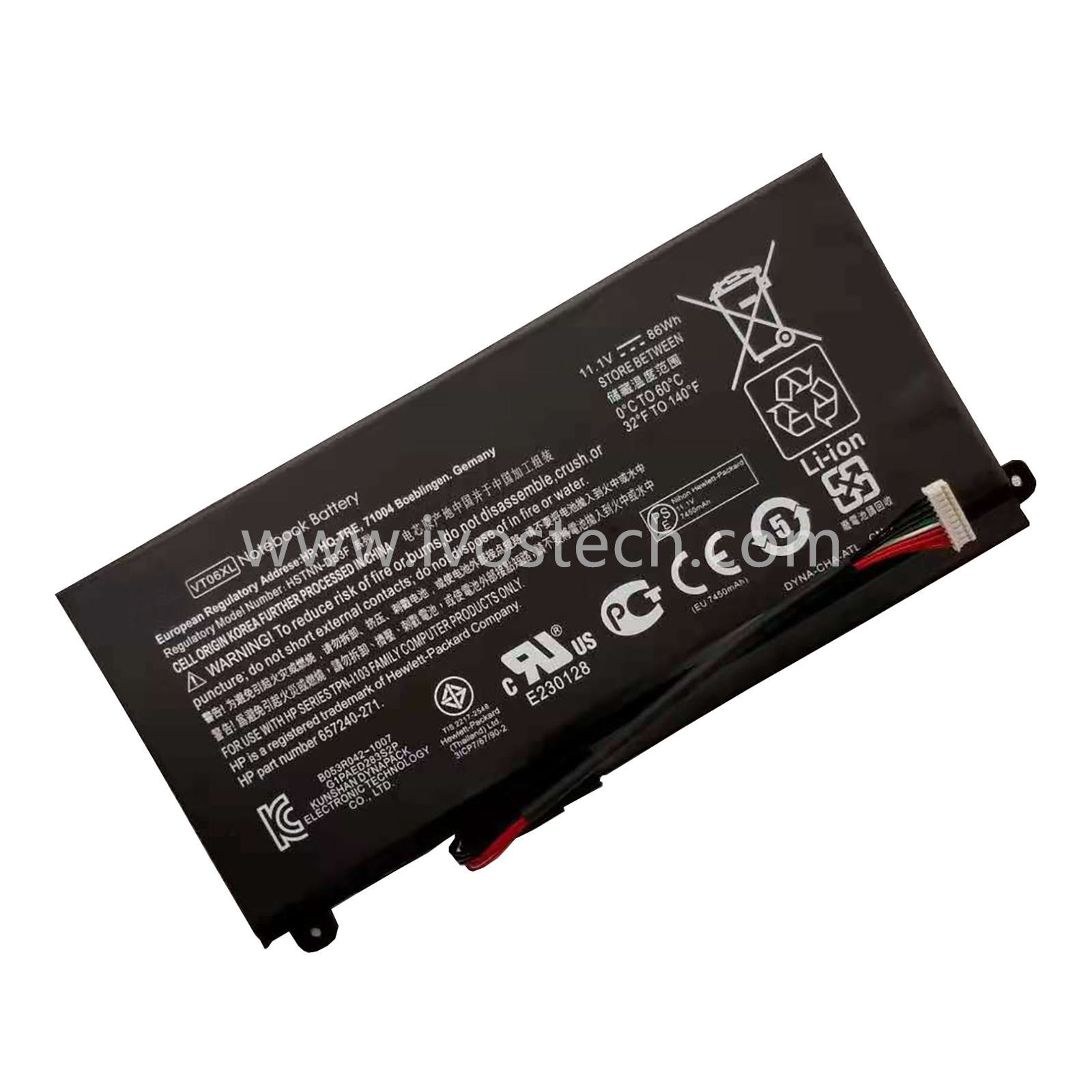 VT06XL 86Wh 11.1V Replacement Laptop Battery for HP Envy 17-3000 17T-3000 Series